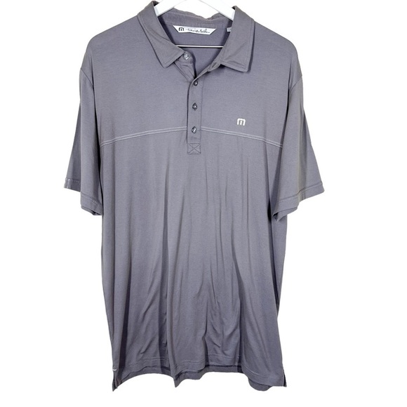 Travis Mathew Mens Dark Gray Polo Short Sleeve Shirt Golf Athleisure Size XL - Picture 1 of 12